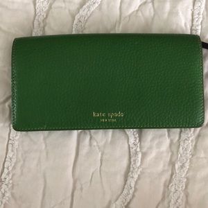 Kate Spade Womens Green Leather Wallet.